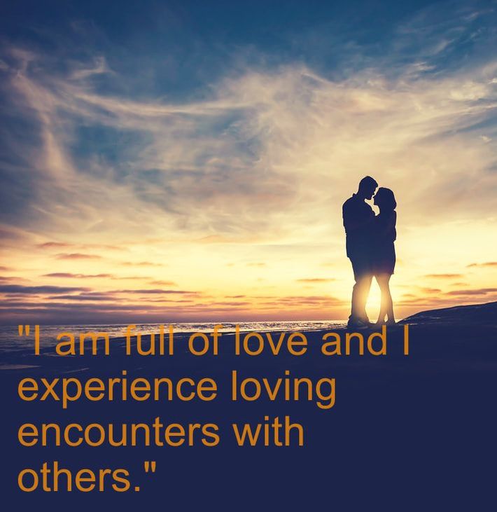 Loving Couple at sunset by the sea - Affirmation: 